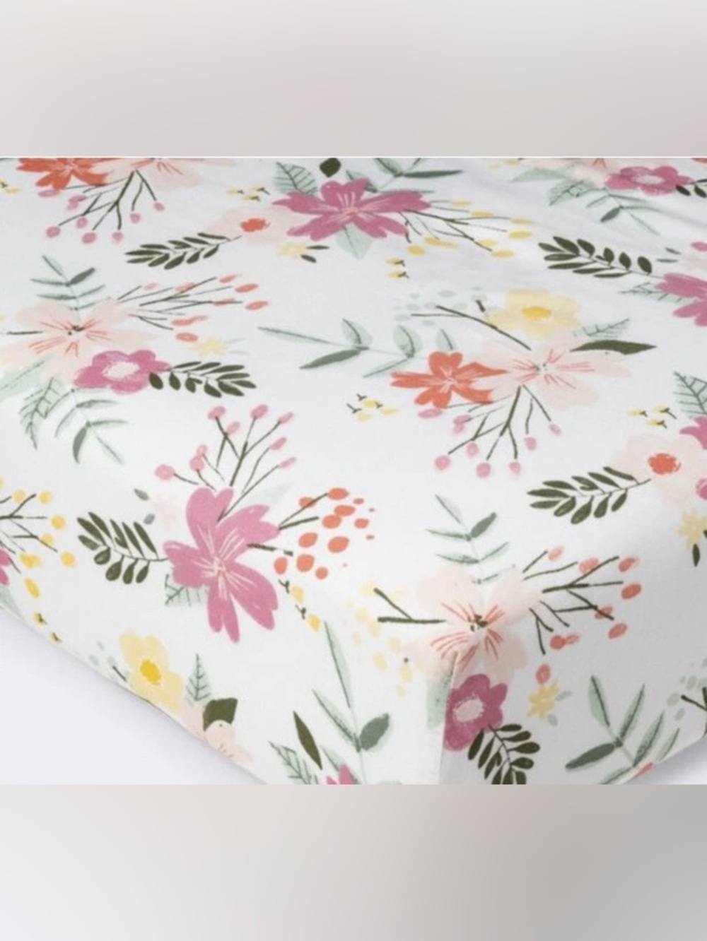 Cloud Island Floral Meadow Cotton Fitted Crib Sheet